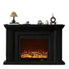 Chimenea Decorativa Estilo Americano de 1.5m Gabinete Repisa Estilo Europeo Núcleo de Chimenea Electrónica Fuego Simulado Personalización del Hogar