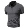 Nueva Camisa Polo de Verano para Hombre con Cuello, Mangas Cortas, Top Deportivo Casual para Golf, Camiseta de Manga Corta con Bloques de Color