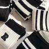 Calcetines de Algodón Rayados Anti-Olor Estilo Japonés Nuevos 2026 para Mujer, Media Caña, Engrosados para Otoño e Invierno, Venta al por Mayor y Dropshipping
