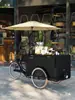 Carrito de Café Móvil, Carrito de Ventas Multifuncional, Decoración, Puesto de Monta Inversa, Triciclo Exterior de Té con Leche y Helado