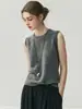 Chaleco de punto de cachemira simple y versátil para mujer, nuevo modelo 2026, corte holgado, adelgazante, suave y acogedor, tirante ancho, sin mangas