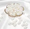 ABS Bege moagem de água destaque moldado imitação de pérola diy acessórios de joias pulseira feita à mão colar pingente grampo de cabelo