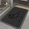 Tapete de Chão para Banheiro de Lama de Diatomáceas Cinza Capacho Absorvente de Água Entrada de Vaso Sanitário Antiderrapante Absorvente de Água Secagem Rápida Resistente a Manchas Tapete de Chão