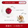 Novidades de verão transfronteiriças: vermelho metálico, peça única, acessórios de sapato perfurados com acabamento de formato geométrico e grandes strass vermelhos
