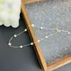 Colar de Pérolas de Água Doce Design Simples Estilo Feminino Luxo Leve Sensação de Alto Padrão Corrente de Lã Moda Corrente de Colar Versátil Corrente de Clavícula