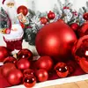 Atmosfera Festiva Bola Decorativa Vermelha Brilhante Fosca Glitter Plástico Bola Pendurar Teto Ar Pingente Decorativo
