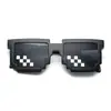 Gafas Divertidas de Mosaico para Estudiantes, Gafas de Foto de Mosaico, Influencer de Primera Categoría, Gafas de Sol Divertidas Bidimensionales, Gafas Divertidas para Niños