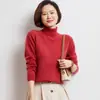 Suéter de cachemira pura para mujer, grueso y cálido, perfecto para usar en capas, corte ajustado, elegante, versátil y una excelente prenda base