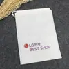Sacolas Não Tecidas Personalizadas de Fábrica com Cordão para Sapatos e Roupas, Sacolas de Embalagem para Armazenamento à Prova de Poeira, Sacolas com Cordão com Impressão de Logo Disponível