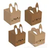 Kz011 Conejo de Pascua de Amazon Cola Orejas Levantadas Fiesta Regalo Color Kraft Caja de Papel 3D