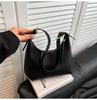 Transfronterizo 2025 Nueva Moda Casual Bolso de Axila Estilo Coreano Bolso de Hombro Portátil Gran Capacidad Color Sólido Bolso Dumpling para Mujer