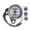 Suministro medidor de motocicleta 12v motocicleta odómetro bidireccional odómetro con retroiluminación LED con luz de señal
