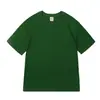 Camiseta de Verão Unissex 100% Algodão Manga Curta 220g Gola Redonda Algodão Penteado Casual Solta Versátil Cor Sólida Roupa