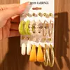 Brincos Personalizados de Moda Ins Europeus e Americanos Transfronteiriços com Design de Nicho para Mulheres, Conjunto de Brincos de Resina Laranja e Verde Fruta com Três Tubos
