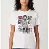Em estoque para exportação Camiseta Europa e Estados Unidos Camiseta Taylor com design de mapa a nova camiseta de moda de rua de manga curta uma geração de camiseta