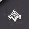 Zhongxing joyería antigua diy color cobre puro que conserva el color plata accesorios de conexión porosa adorno para la cabeza de palacio accesorios de horquilla hechos a mano