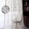 Cortinas Transparentes Bordadas Transfronterizas en Stock Estilo Europeo Medio Oriente Amazon Comercio Exterior Cesta Colgante Servicio Completo de Paquete Transparente