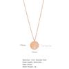 Estilo ins aço inoxidável 520 ouro rosa pingente colar feminino luxo leve diamante incrustado design de nicho joia presente