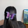 Bofiya Super Hada Clip Realista de Mariposa Pasador Elegante Pinza de Tiburón para Moño Accesorio de Cabello de Alta Gama Tocado