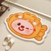 Tapete de chão absorvente para banheiro estilo cartoon de caxemira, tapete de chão antiderrapante e fácil de limpar para banheiro, tapete de chão para vaso sanitário doméstico