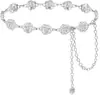 Cadena de Cintura de Moda Transfronteriza Europea y Americana, Cadena Corporal Metálica Sexy de Circonita Colorida, Cadena Fina Versátil de Lentejuelas Doble Capa Accesorio de Cintura