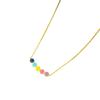 Minimalista Bonito MINI Smiley Titanium Colar de Aço Bonito Nicho Design INS Estilo Colorido Smiley Clavícula Cadeia Tendência