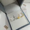 Anillo Abierto de Moda con Perla Natural e Incrustaciones de Diamante para Mujer, Electrochapado en Oro Real, Joyería de Anillo Simple y Versátil al por Mayor