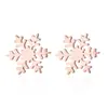 Ins Pendientes Estilo Frío Coreano Pendientes Elegantes de Navidad Pendientes de Copo de Nieve de Acero Inoxidable Pendientes Chapados en Oro
