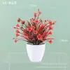 Planta Artificial de Lótus de Plástico em Vaso Pequena Grama de Primavera Estilo Ins Decoração de Planta Verde para Interior Vitrine Mesa Planta Verde Artificial