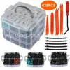 635PCs fivela in a box 22 tipos de kit de reparo de para-choques de carro híbrido fivela de parafuso de expansão de fixação