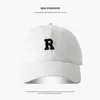 Gorra de béisbol R estándar tridimensional de primavera y verano para circunferencia de cabeza grande, ala ancha, para estilizar el rostro en verano, pequeña, de algodón puro, suave, con visera, para hombres y mujeres