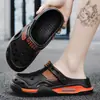 Zapatos perforados de suela gruesa para hombre, ropa de exterior, nuevo estilo verano 2026, sandalias cerradas para exteriores para hombre, chanclas de playa de EVA, dropshipping