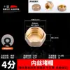 Tapón de Tubería de Agua de Cobre Puro, Tapa Roscada, Tapón para Agujero de Pared, Tapón Ciego de Cuatro Puntos, Tapa de Tubería, 1/2 Pulgada, 3/4 Pulgada, Tapa de Tapón Roscado Interno y Externo