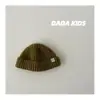 Sombrero de Lana para Bebé Nuevo de Primavera Ins Coreano Sombrero Melón Tejido Fino Estilo Retro Occidental Gorro Pulóver para Niños para Hombre