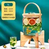 Cubo de Coca-Cola, Cubo para Bebidas de Jugo, Buffet, Cubo para Té de Frutas, Cubo para Vino, Cubo de Vidrio de Gran Capacidad, Tetera para Agua Fría con Grifo