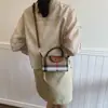 Bolso de Mano a Cuadros Estilo Británico de Moda, Pequeño y Exquisito, Elegante y Lujoso, Bolso de Hombro para Viajar al Trabajo, Bolso Cruzado Versátil para el Uso Diario