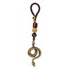 "Serpiente del Zodíaco Doce" llavero de serpiente de latón puro colgante para hombre accesorios para coche colgante de manija de juego antiguo
