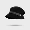 Sombrero de Pescador de Pana, Sombrero Versátil Estilo Coreano para Mujer, Sombrero Vintage Multi-Uso, Sensación de Alta Gama, Boina Adelgazante