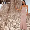 Jiaxin Textil Malla Elástica Tela de Lentejuelas Moda Hueca Rombo Pequeño Moda Europea y Americana Tela para Vestido