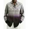 2026 Primavera y Otoño Amazon SHEIN AliExpress Nueva Moda Transfronteriza Camisa Cárdigan Estampada en 3D Top para Hombre