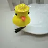 Grampo de cabelo de pato amarelo pequeno com chapéu online popular fofo fofo tridimensional primavera pato engraçado presente de classe de jardim de infância