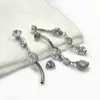Clavo de Ombligo de Titanio F136 Colgante de Circonita Anillo de Ombligo Venta Caliente en Amazon Joyería para Piercings de Aleación de Titanio G23 Venta al por Mayor