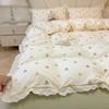 Nuevo Producto de Verano 2026 Juego de Cama de Tres Piezas con Funda de Edredón Estampada de Gasa Aeróbica de Doble Capa, Juego de Tres Piezas Suave como la Seda y Amigable con la Piel