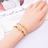 Pulsera Europea y Americana Nueva Rectangular de Zircón Moda Mariposa Esmerilada Diamante Blanco Verde Acero de Titanio Pulsera para Mujer Joyería Libre de Color