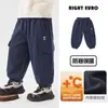 Calça Europeia Masculina de Inverno com Plus Veludo Casual Espessada Calça Longa de Menino 2026 Nova Roupa Infantil Crianças Bebê Roupas de Inverno