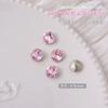 Joyería de diamantes para uñas rosas, súper destellos, corazón torcido, punta inferior, taladro, gran amor, cuadrado gordo, ángulo recto, forma de diamante pequeño, red, explosiones rojas