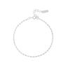 Collar minimalista de cuentas de arroz a juego con diseño de lujo ligero de estilo coreano INS 349, pulsera con textura de plata de ley S925 y tobillera.
