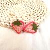 Accesorios de Frutas de Tela Hechos a Mano Lindos Accesorios de Fresa Bordados Broche de Dibujos Animados Accesorios para Prendas Horquilla Accesorios para el Cabello Rellenos de Algodón