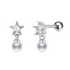 Clavos de Hueso para Oreja Oro Rosa para Mujer Aguja de Acero Inoxidable Sensación de Tornillo 2022 Nuevo Orejas Pequeñas Aretes Pequeños Aretes