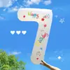 Decorações de Aniversário Temáticas da Peppa Pig Painel de Fundo em KT Balões com Números Decorações de Cena para Festa de Primeiro Aniversário de Menino Menina
